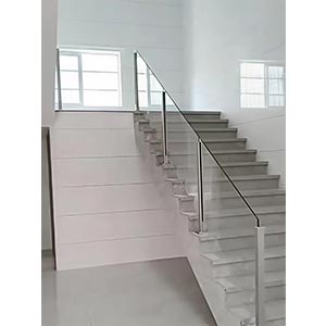 Stainless Steel Glass Stair Railing in Baghdad, Iraq – Internal Channel Posts Case Study