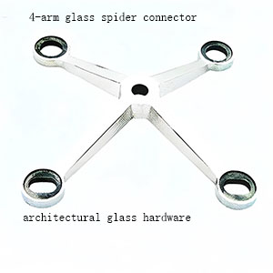 1201 Stainless Steel 4-Arm Spider Fitting | 120mm Center for Glass Railing & Handrails