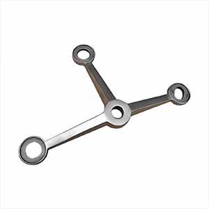160mm 3-Way Stainless Steel Glass Spider Fitting (T-Shape) for Curtain Wall Edges
