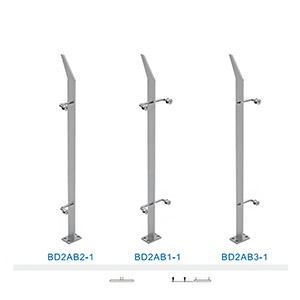 Economical 304 Stainless Steel Single Plate Glass Balustrade Post for 12-18mm Glass