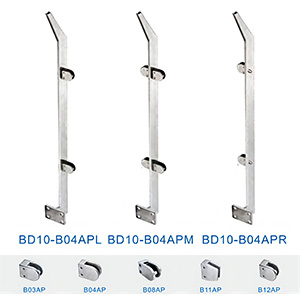 Heavy-Duty Single Plate Glass Balustrade Post BD10 | 304 & 316L Stainless Steel