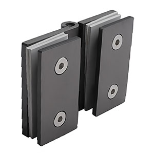 JC-A03/A04 Square 180-Degree Glass-to-Glass Shower Hinge | Matte Black & Gun Ash | Heavy Duty Stainless Steel