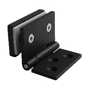 Premium 90-Degree Inner Opening Wall-to-Glass Shower Hinge (Matte Black & Gunmetal)