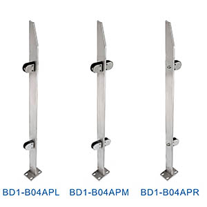 Premium Stainless Steel Blade Post - 10mm Solid Flat Bar Glass Railing System for Modern Architecture