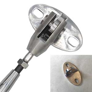 Stainless Steel Tension Rod Base for Glass Canopy RLYP01 Stainless Steel Tension Rod Base for Glass Canopy RLYP01