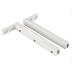 Stainless Steel F-Shaped Glass Shelf Bracket | Wall-to-Glass Fixed Clamp | JC-081 Series