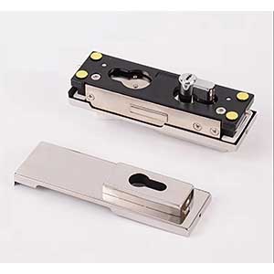 Stainless Steel Glass Door Lock – Modern Frameless Patch Fitting for Office & Apartment