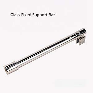 Telescopic Shower Support Bar 25mm Stainless Steel 304 Flat Head & Angled Head Wall to Glass Fixed Support Bar